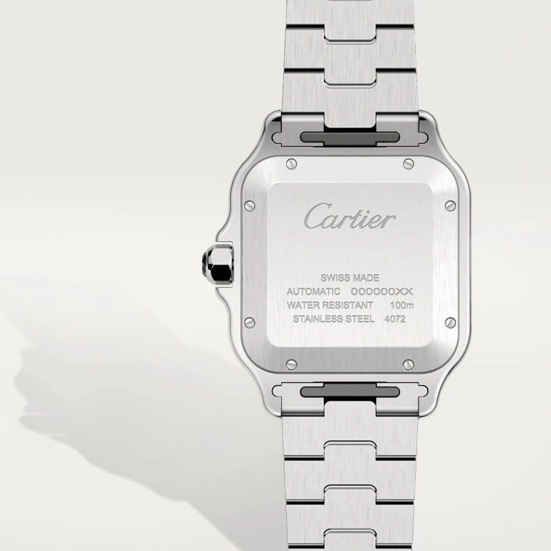 Cartier,Santos de Cartier 39.80x47.50mm,39.80x47.50mm,Stainless Steel,Silver White,Automatic,42hours,In-house Caliber,WSSA0018