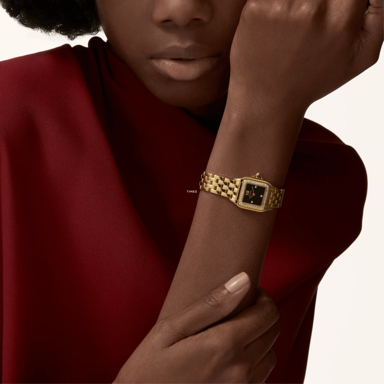 Cartier,Panthère de Cartier 30.30x22mm,30.30x22mm,Yellow Gold,Black,Quartz,Glass,Square,WJPN0089
