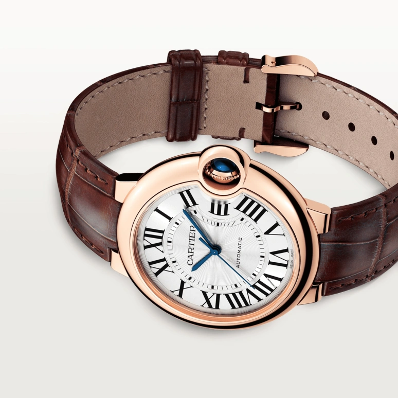 Cartier,Ballon Bleu de Cartier 36.60mm,36.60mm,Pink Gold,Silver,Automatic,42hours,In-house Caliber,WGBB0009