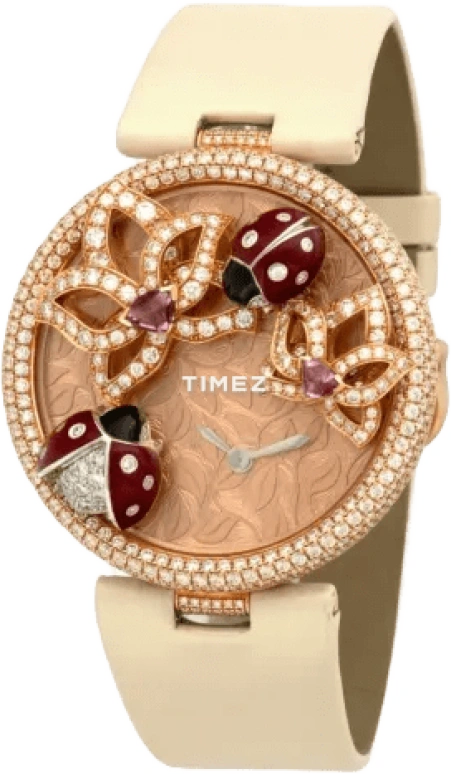 Cartier,Other 40mm,40mm,Rose Gold,Rose,Gold,Quartz,Sapphire,Crystal Glass,Round,HP100481