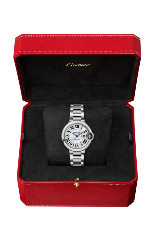 Cartier,Ballon Bleu de Cartier 33mm,33mm,Stainless Steel,Silver White,Automatic,In-house Caliber,Sapphire,Crystal Glass,W6920071