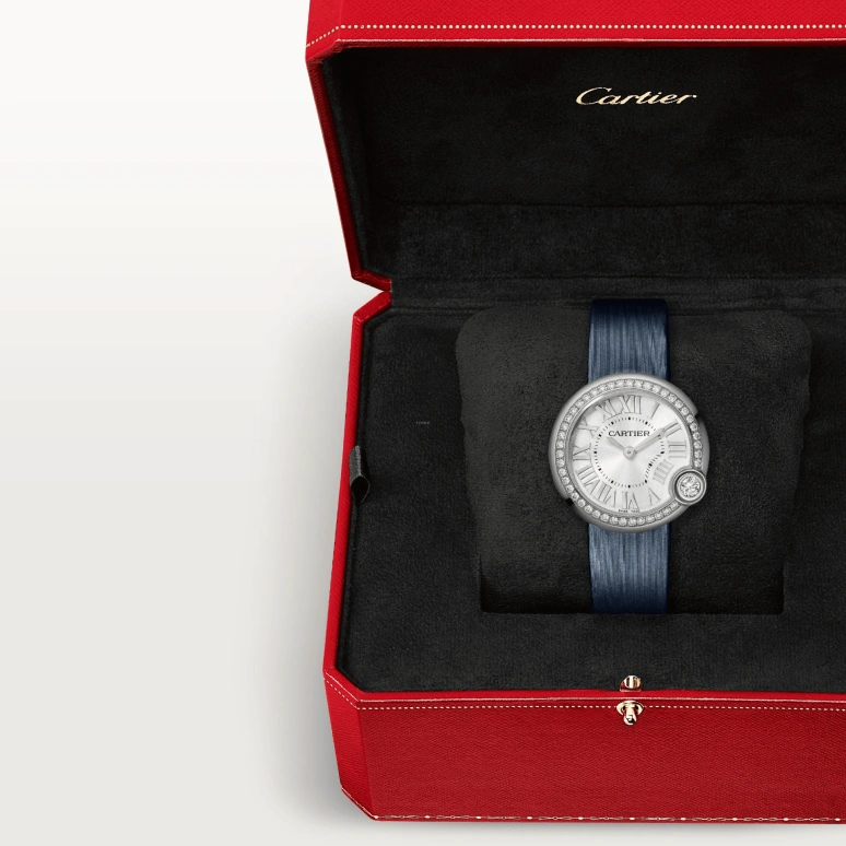 Cartier,Ballon Blanc de Cartier 30mm,30mm,Stainless Steel,Silver,Quartz,Sapphire,Crystal Glass,Round,W4BL0003