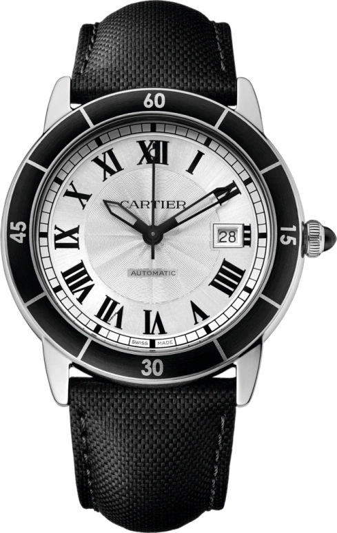 Cartier,Ronde de Cartier 42mm,42mm,Stainless Steel,Silver,Automatic,Date,42hours,WSRN0002