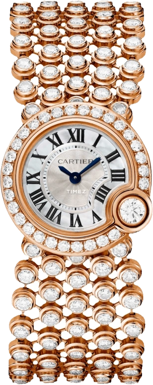 Cartier,Ballon Blanc de Cartier 24mm,24mm,Rose Gold,Silver White,Sapphire,Crystal Glass,Setting,Diamonds,HPI00758