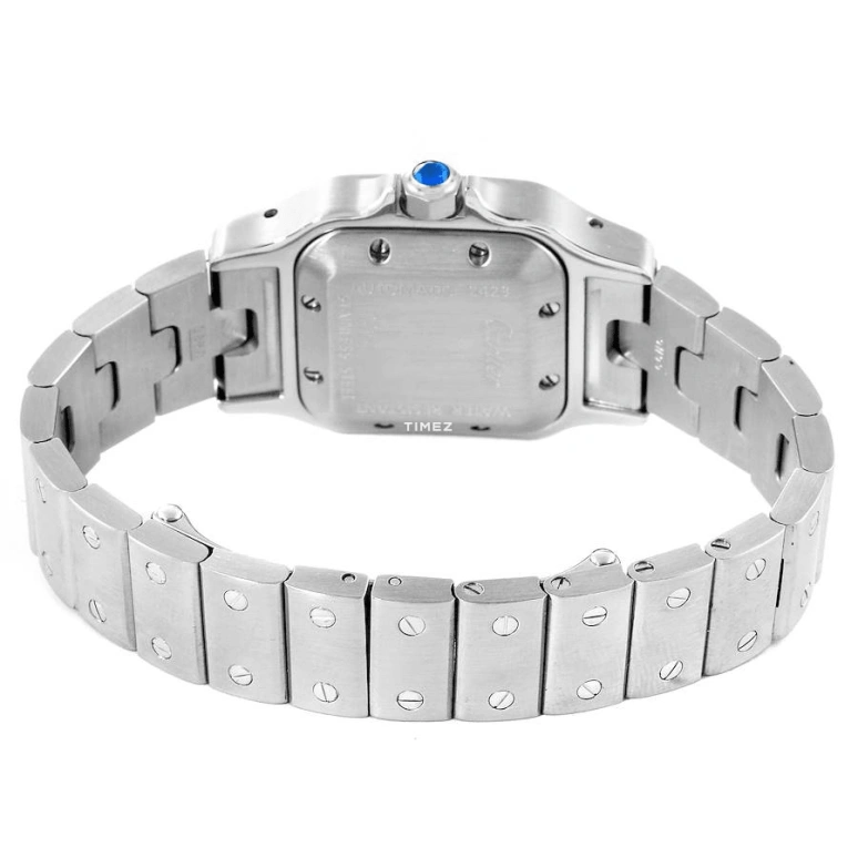 Cartier,Santos de Cartier 34.80x26.20mm,34.80x26.20mm,Stainless Steel,Silver White,Quartz,Day,In-house Caliber,W20054D6