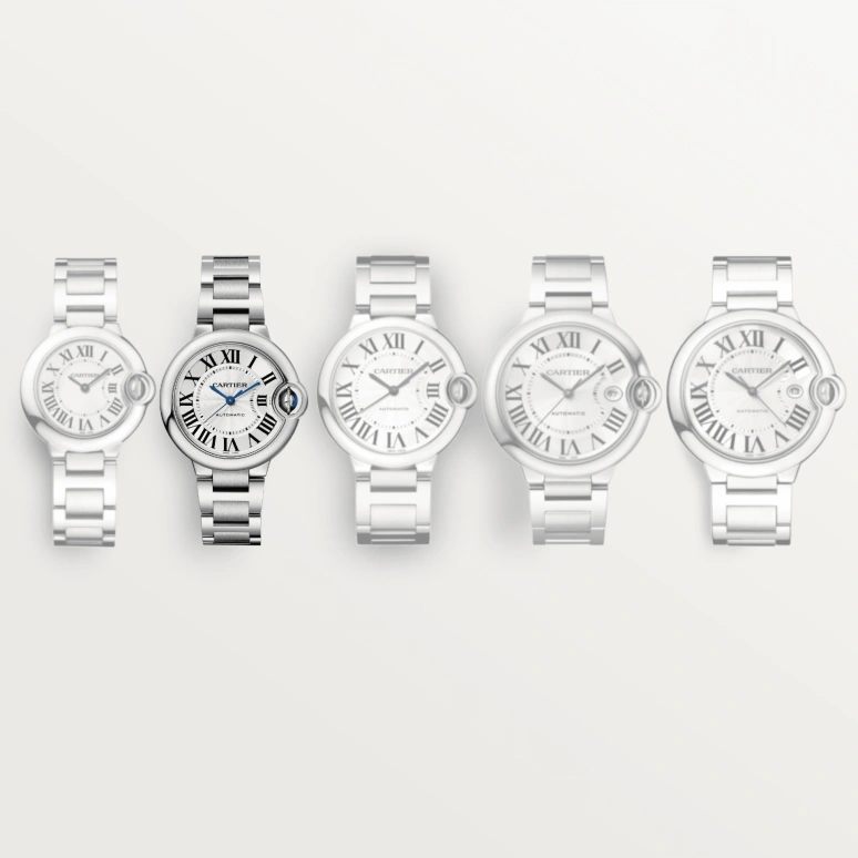Cartier,Ballon Bleu de Cartier 33mm,33mm,Stainless Steel,Silver,Automatic,In-house Caliber,Sapphire,Crystal Glass,WSBB0044
