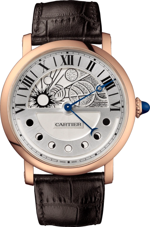 Cartier,Rotonde de Cartier 43mm,43mm,Pink Gold,Silver,Automatic,Moonphase,Minute Repeater,Flyback,Retrograde,48hours,In-house Caliber,W1556243