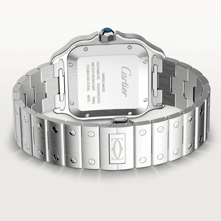 Cartier,Santos de Cartier 39.80x47.50mm,39.80x47.50mm,Stainless Steel,Silver White,Automatic,42hours,In-house Caliber,WSSA0018