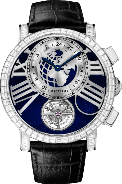 Cartier,Rotonde de Cartier 47mm,47mm,Platinum,Blue,Handwound,Moonphase,Tourbillon Escapement,Minute Repeater,HPI00639