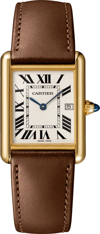 Cartier,Tank 33.70x25.50mm,33.70x25.50mm,Yellow Gold,Silver,Quartz,Day,Hardlex,WGTA0056