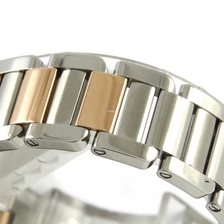 Cartier,Tank 30.20x22.70mm,30.20x22.70mm,Stainless Steel,Rose Gold,Silver White,Quartz,In-house Caliber,Sapphire,W5310036