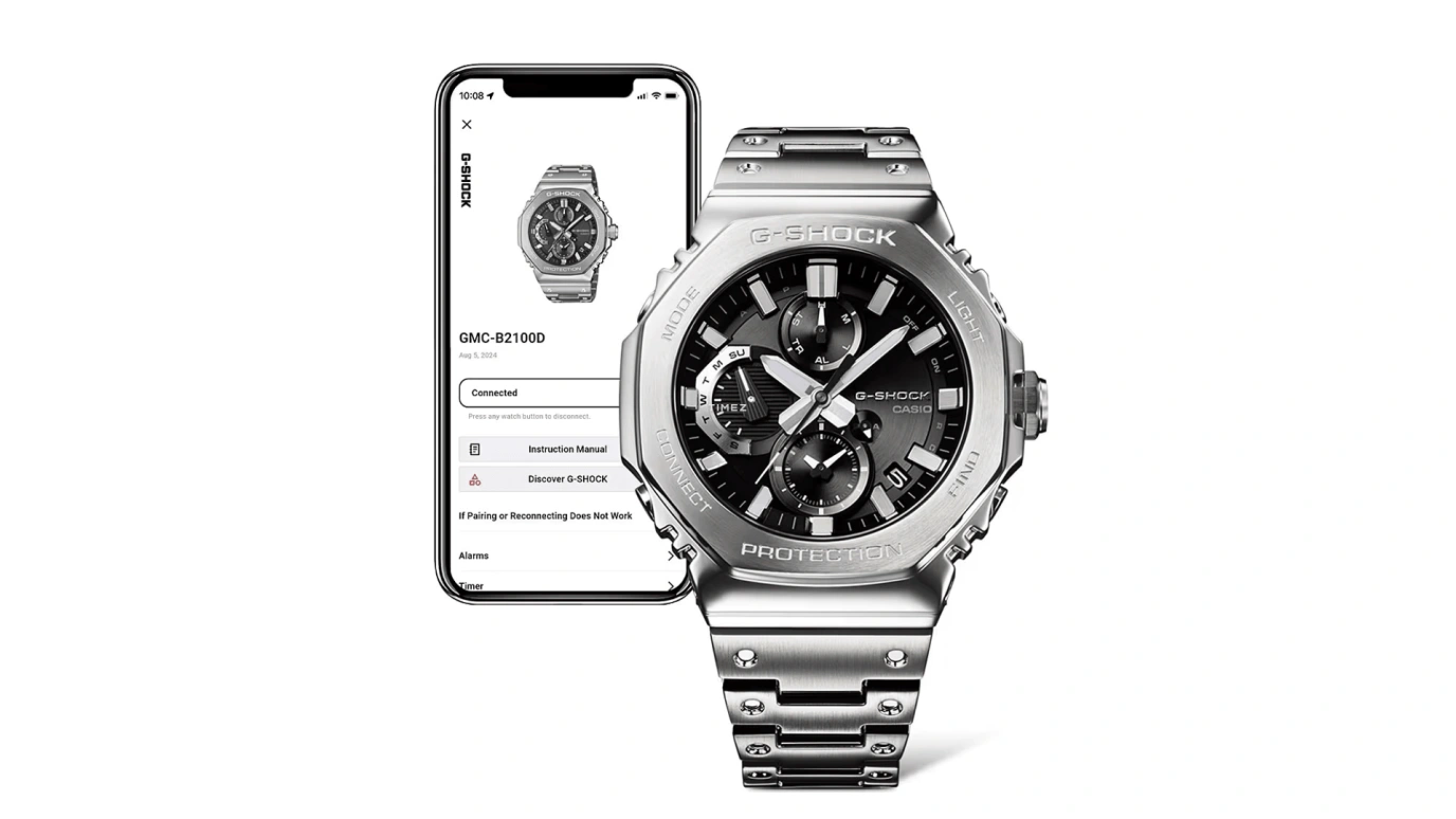 卡西欧,G-SHOCK 51.30x46.30毫米,51.30x46.30毫米,不锈钢,黑色,石英,倒计时,计时,星期历,日历,矿物水晶,八角形,GMCB2100D,GMCB2100D-1A