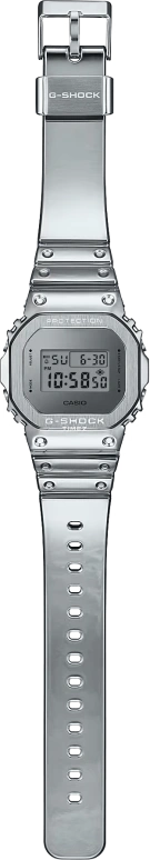 卡西欧,G-SHOCK 49.60x43.20毫米,49.60x43.20毫米,合成树脂,银色,石英,倒计时,计时,月历,星期历,矿物水晶,方形,GM5600YM,GM5600YM-8A8