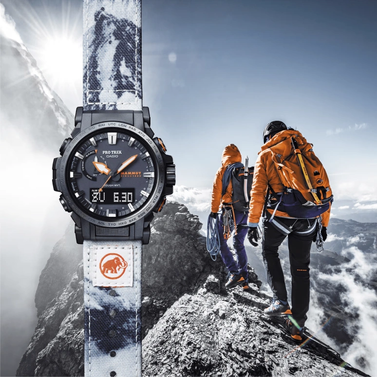 卡西欧,PROTREK 51x47.40毫米,51x47.40毫米,不锈钢,黑色,石英,倒计时,计时,月历,星期历,矿物水晶,圆形,PRW61MA,PRW61MA-1A