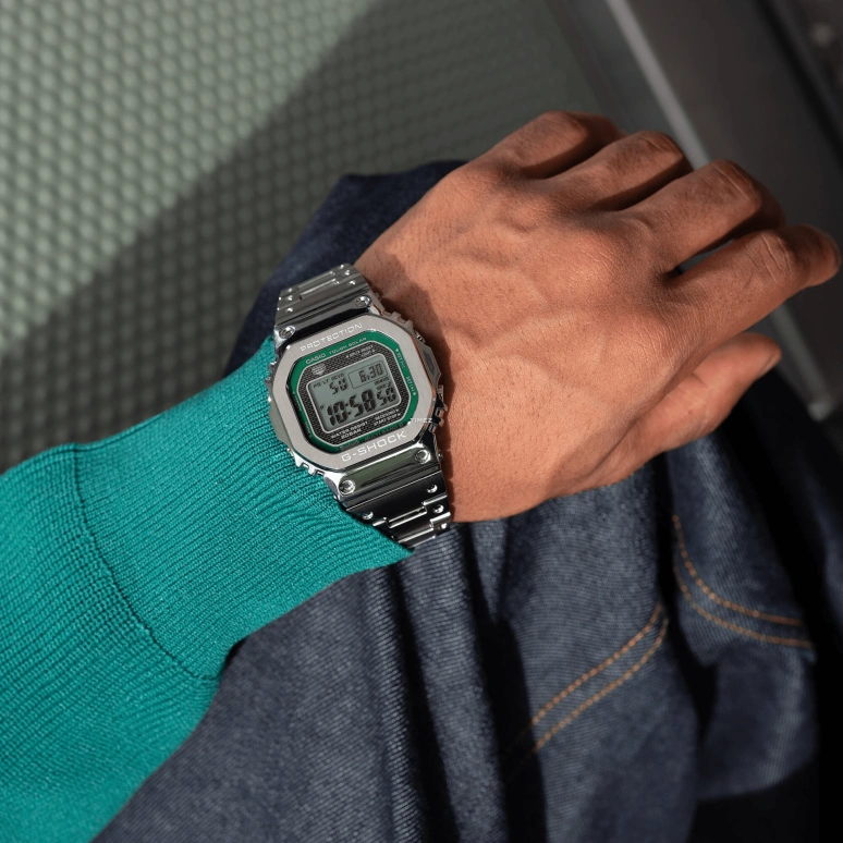 卡西欧,G-SHOCK 49.30x43.20毫米,49.30x43.20毫米,不锈钢,灰色,石英,倒计时,计时,月历,星期历,玻璃,方形,GMW,GMW-B5000D-3