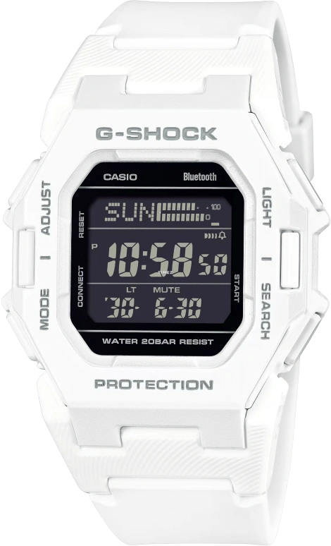 卡西欧,G-SHOCK 46.30x41.50毫米,46.30x41.50毫米,合成树脂,黑色,石英,倒计时,计时,年历,月历,矿物水晶,方形,GDB500,GDB500-7