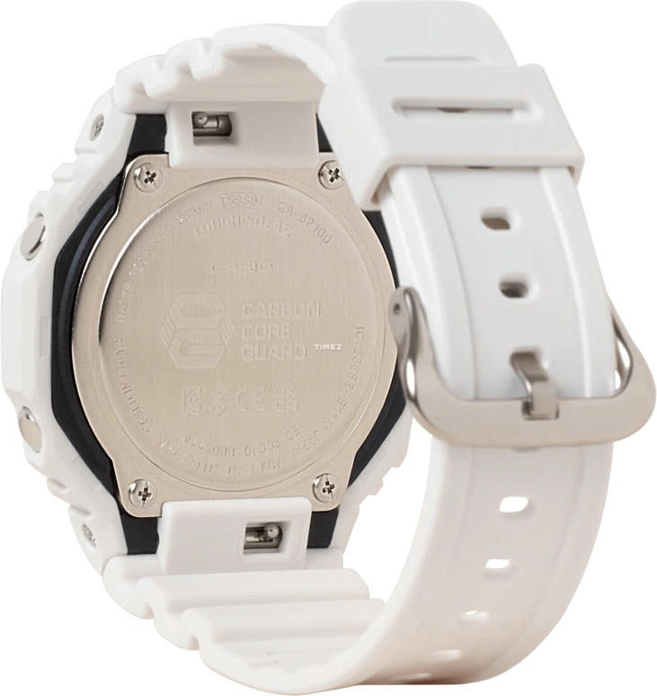 卡西欧,G-SHOCK 48.50x45.40毫米,48.50x45.40毫米,合成树脂,碳纤维,银色,石英,倒计时,计时,月历,星期历,矿物水晶,圆形,GAB2100FC,GAB2100FC-7A