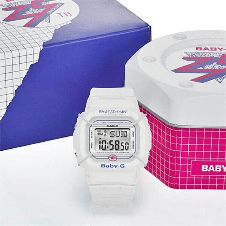 卡西欧,BABY-G 44.70x40毫米,44.70x40毫米,塑料,黑色,灰色,石英,长方形,白色,BGD,BGD-525-7E