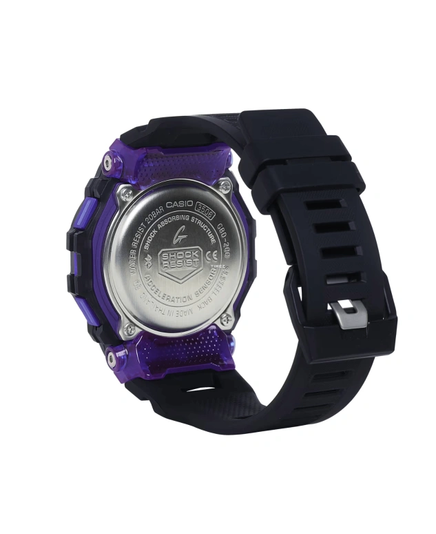 卡西欧,G-SHOCK 48.50x45.90毫米,48.50x45.90毫米,合成树脂,黑色,石英,倒计时,计时,月历,星期历,矿物水晶,方形,GBD200SM,GBD200SM-1A6