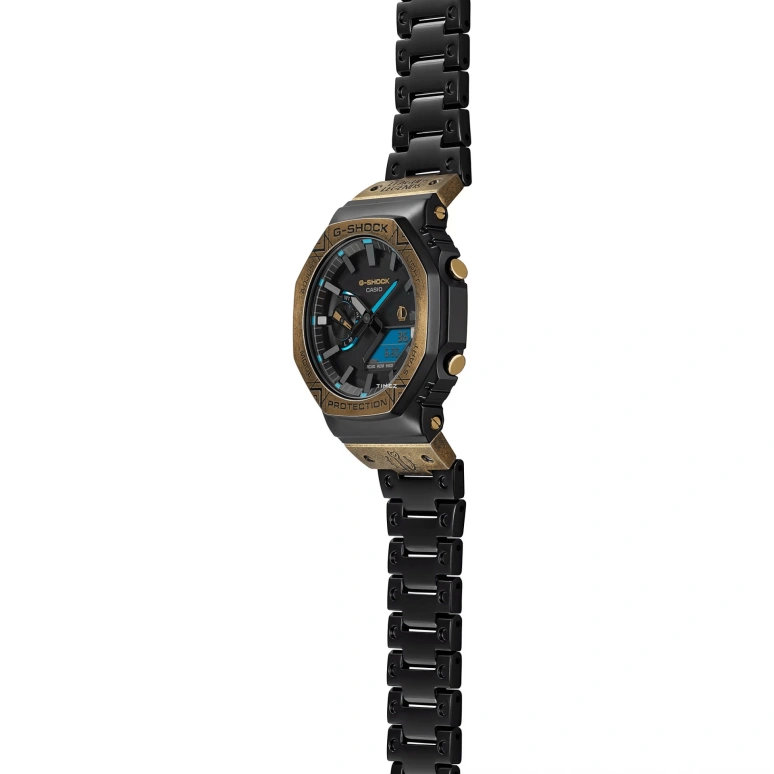 卡西欧,G-SHOCK 49.80x44.40毫米,49.80x44.40毫米,不锈钢,黑色,石英,倒计时,计时,月历,星期历,矿物水晶,八角形,GMB2100LL,GMB2100LL-1A