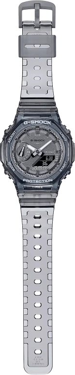 卡西欧,G-SHOCK 46.20x42.90毫米,46.20x42.90毫米,合成树脂,碳纤维,灰色,石英,倒计时,计时,月历,星期历,矿物水晶,圆形,GMAS2100SK1A