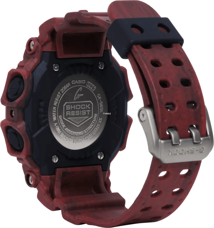 卡西欧,G-SHOCK 55.50x53.60毫米,55.50x53.60毫米,合成树脂,黑色,石英,倒计时,计时,月历,星期历,矿物水晶,方形,GX56SL,GX56SL-4