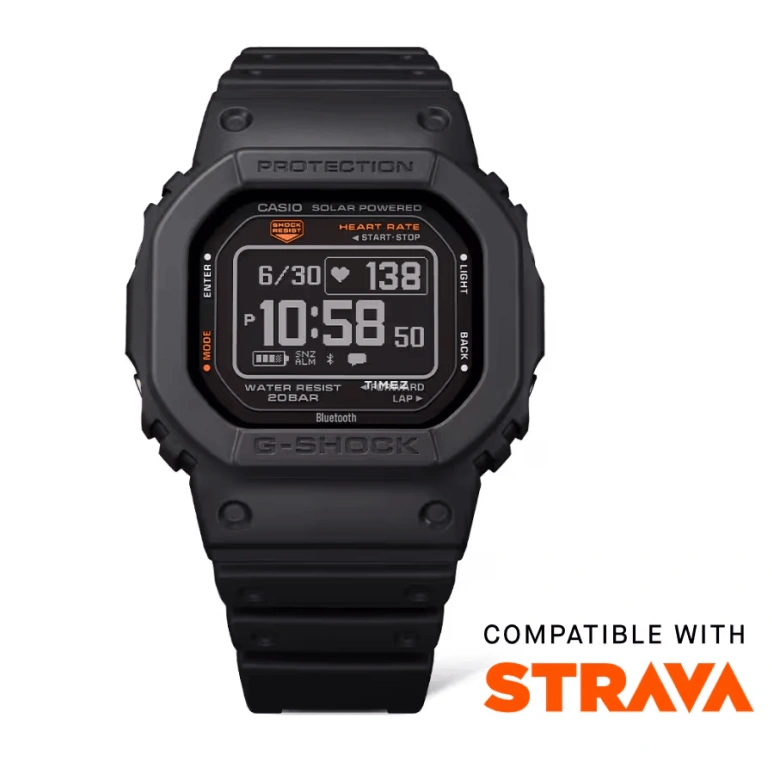 卡西欧,G-SHOCK 51.10x44.50毫米,51.10x44.50毫米,生物基,黑色,石英,计时,月相,月历,星期历,矿物水晶,方形,DW,DW-H5600-1