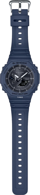 卡西欧,G-SHOCK 48.50x45.40毫米,48.50x45.40毫米,合成树脂,碳纤维,黑色,石英,倒计时,计时,月历,星期历,矿物水晶,圆形,GAB2100,GAB2100-2A