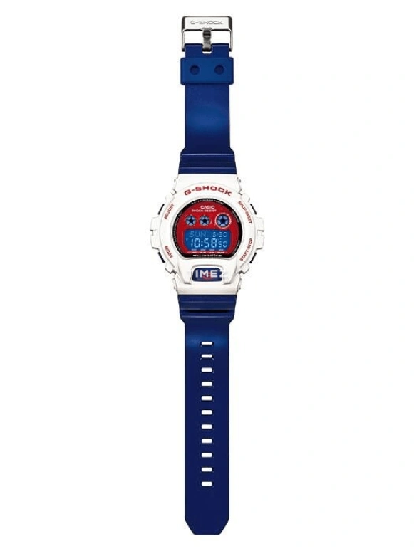 卡西欧,G-SHOCK 57.50x53.90毫米,57.50x53.90毫米,合成树脂,红色,蓝色,石英,倒计时,计时,年历,月历,矿物水晶,圆形,GDX6900CS,GDX6900CS-7