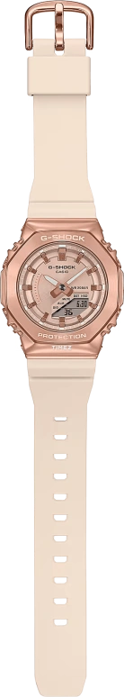 卡西欧,G-SHOCK 40.40毫米,40.40毫米,合成树脂,粉金色,石英,倒计时,计时,月历,星期历,矿物水晶,八角形,GMS2100PG,GMS2100PG-4A