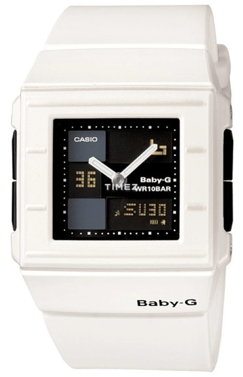 卡西欧,BABY-G 36毫米,36毫米,亚克力,塑料,黑色,石英,白色,BGA,BGA-200-7E2