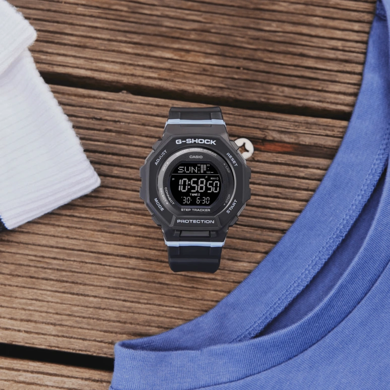 卡西欧,G-SHOCK 43.80毫米,43.80毫米,生物基,合成树脂,黑色,石英,倒计时,计时,年历,月历,矿物水晶,八角形,GMDB300,GMDB300-1