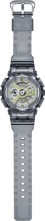 卡西欧,G-SHOCK 45.90毫米,45.90毫米,合成树脂,灰色,银色,石英,倒计时,计时,月历,星期历,矿物水晶,圆形,GMAS110GS,GMAS110GS-8A