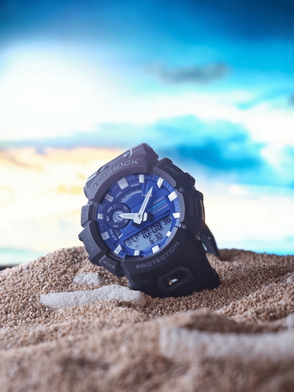 卡西欧,G-SHOCK 48.90毫米,48.90毫米,生物基,合成树脂,蓝色,石英,倒计时,计时,月历,星期历,矿物水晶,圆形,GBA900CB,GBA900CB-1A