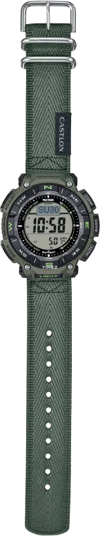 卡西欧,PROTREK 54.70x51.70毫米,54.70x51.70毫米,合成树脂,生物基,黑色,灰色,石英,倒计时,计时,月历,星期历,矿物水晶,圆形,PRG340B,PRG340B-3