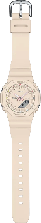 卡西欧,G-SHOCK 40.20毫米,40.20毫米,生物基,合成树脂,米色,粉色,石英,倒计时,计时,月历,星期历,矿物水晶,八角形,GMAP2100IT4A