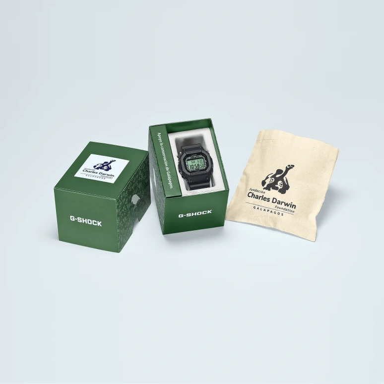 卡西欧,G-SHOCK 48.90x42.80毫米,48.90x42.80毫米,生物基,合成树脂,墨绿色,石英,倒计时,计时,月历,星期历,矿物水晶,方形,GWB5600CD1A3