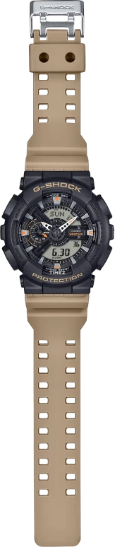 卡西欧,G-SHOCK 51.20毫米,51.20毫米,合成树脂,黑色,石英,倒计时,计时,月历,星期历,矿物水晶,圆形,GA110TU,GA110TU-1A5