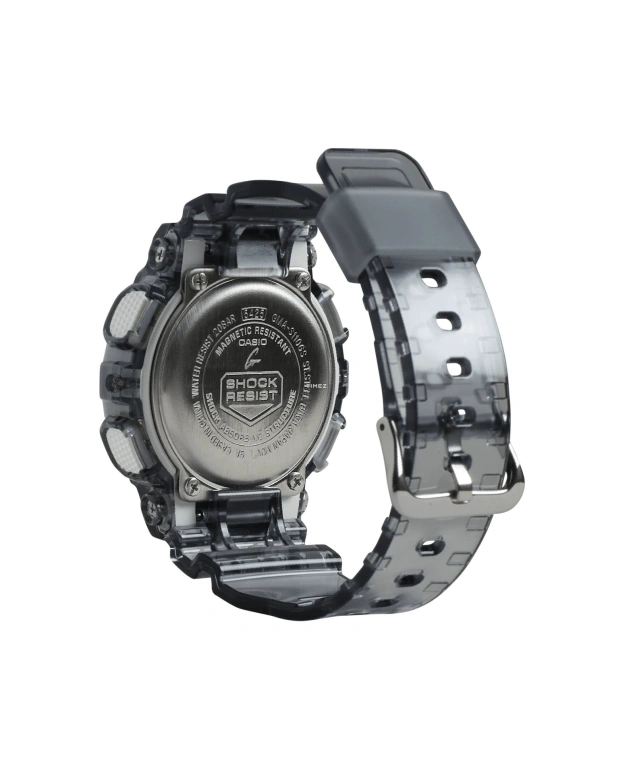卡西欧,G-SHOCK 45.90毫米,45.90毫米,合成树脂,灰色,银色,石英,倒计时,计时,月历,星期历,矿物水晶,圆形,GMAS110GS,GMAS110GS-8A