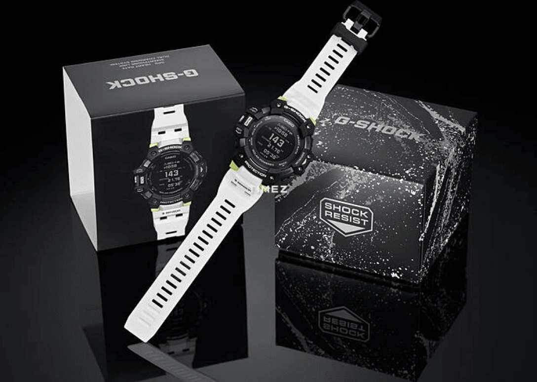 卡西欧,G-SHOCK 54.60x55毫米,54.60x55毫米,合成树脂,精钢,黑色,石英,倒计时,计时,月历,星期历,矿物水晶,圆形,GBDH1000,GBDH1000-1A7