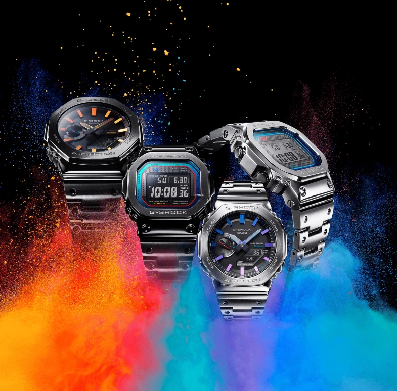 卡西欧,G-SHOCK 49.30x43.20毫米,49.30x43.20毫米,不锈钢,银色,石英,倒计时,计时,月历,星期历,玻璃,方形,GMW,GMW-B5000PC-1