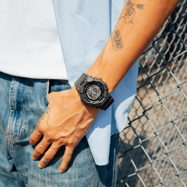 卡西欧,G-SHOCK 51.90毫米,51.90毫米,生物基,碳纤维,合成树脂,灰色,石英,倒计时,计时,月历,星期历,矿物水晶,圆形,GD010,GD010-3