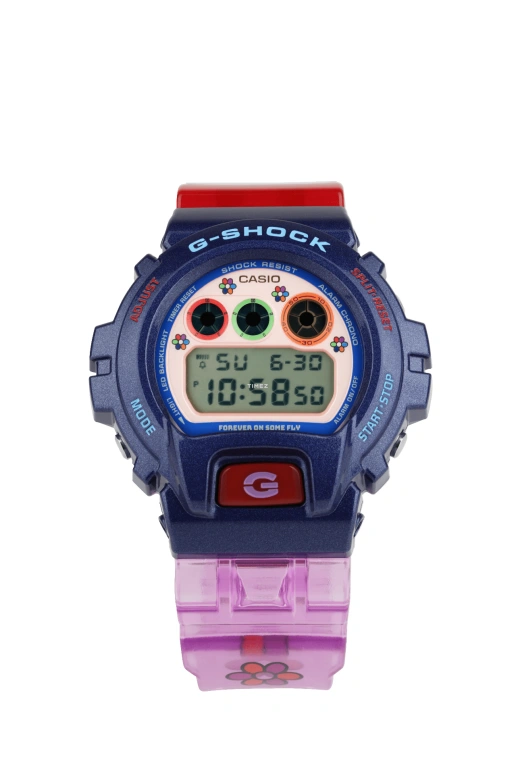 卡西欧,G-SHOCK 53.20x40毫米,53.20x40毫米,合成树脂,粉色,石英,倒计时,计时,月历,星期历,矿物水晶,圆形,DW6900JT25,DW6900JT25-2