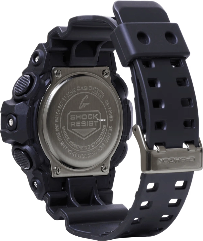 卡西欧,G-SHOCK 53.40毫米,53.40毫米,合成树脂,白色,石英,倒计时,计时,月历,星期历,矿物水晶,圆形,GA700WD,GA700WD-1A