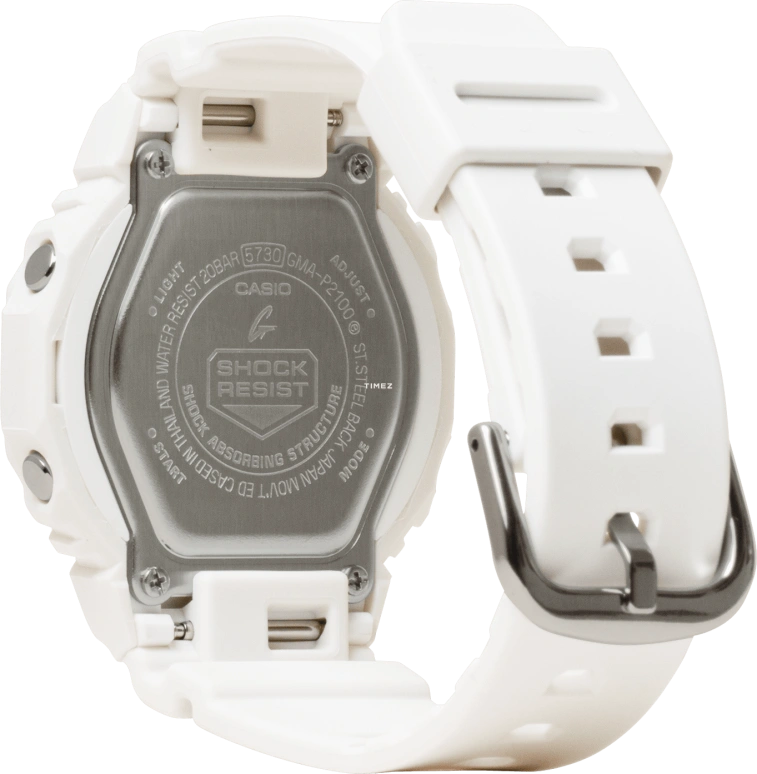 卡西欧,G-SHOCK 46x40.20毫米,46x40.20毫米,合成树脂,白色,石英,倒计时,计时,月历,星期历,矿物水晶,圆形,GMAP2100,GMAP2100-7A