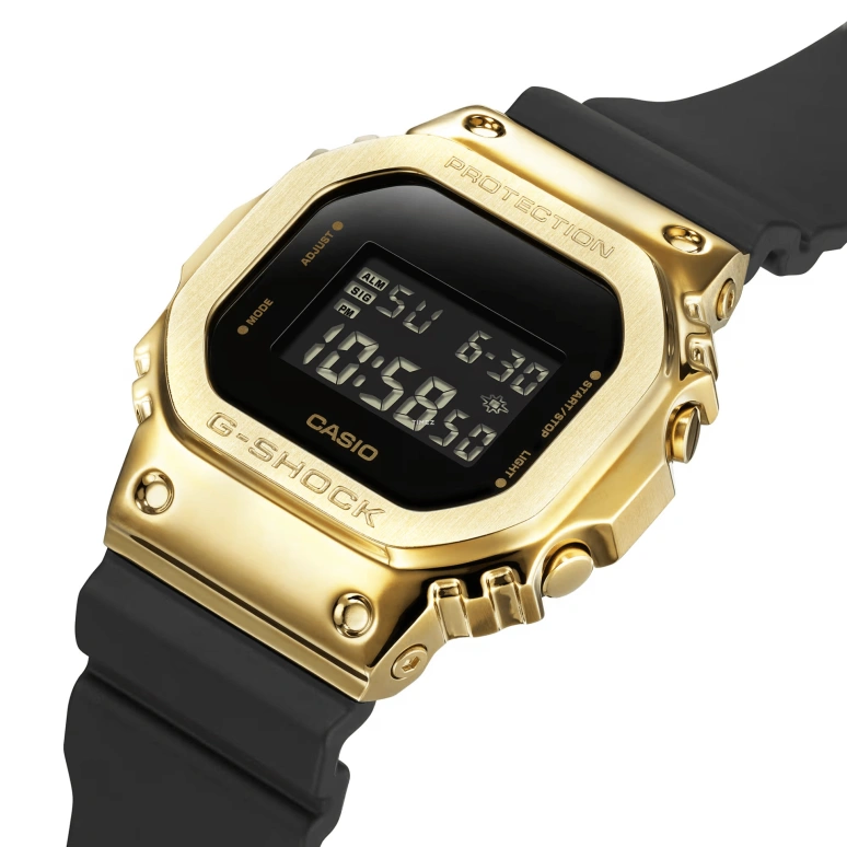 卡西欧,G-SHOCK 49.60x43.20毫米,49.60x43.20毫米,合成树脂,精钢,黑色,石英,倒计时,计时,月历,星期历,矿物水晶,方形,GM5600G,GM5600G-9