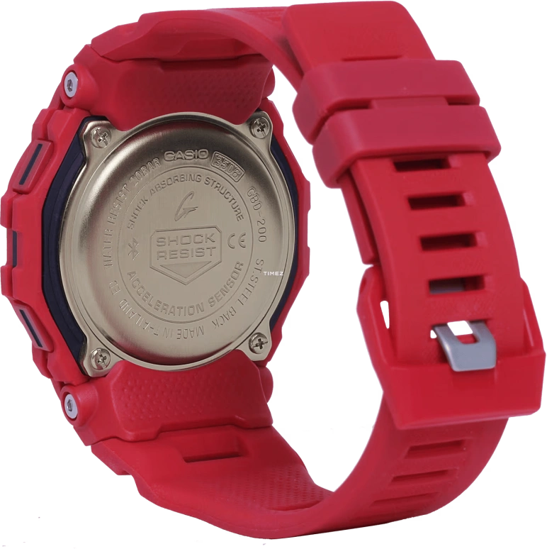 卡西欧,G-SHOCK 48.40x45.90毫米,48.40x45.90毫米,合成树脂,黑色,石英,倒计时,计时,月历,星期历,矿物水晶,方形,GBD200RD,GBD200RD-4