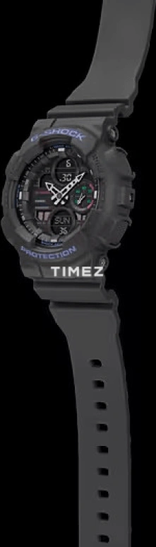 卡西欧,G-SHOCK 45.90毫米,45.90毫米,合成树脂,黑色,石英,倒计时,计时,月历,星期历,矿物水晶,圆形,GMAS140,GMAS140-8A