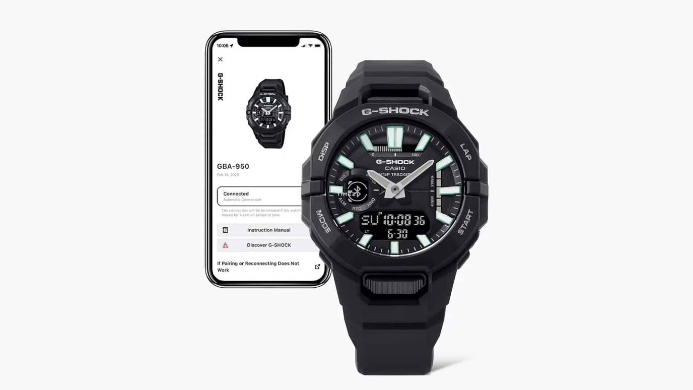 卡西欧,G-SHOCK 48.50x43.90毫米,48.50x43.90毫米,碳纤维,生物基,合成树脂,黑色,石英,倒计时,计时,月历,星期历,矿物水晶,圆形,GBA950,GBA950-1A
