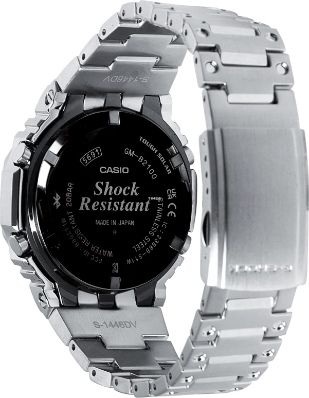 卡西欧,G-SHOCK 44.40毫米,44.40毫米,不锈钢,蓝色,石英,倒计时,计时,月历,星期历,矿物水晶,八角形,GMB2100AD,GMB2100AD-2A